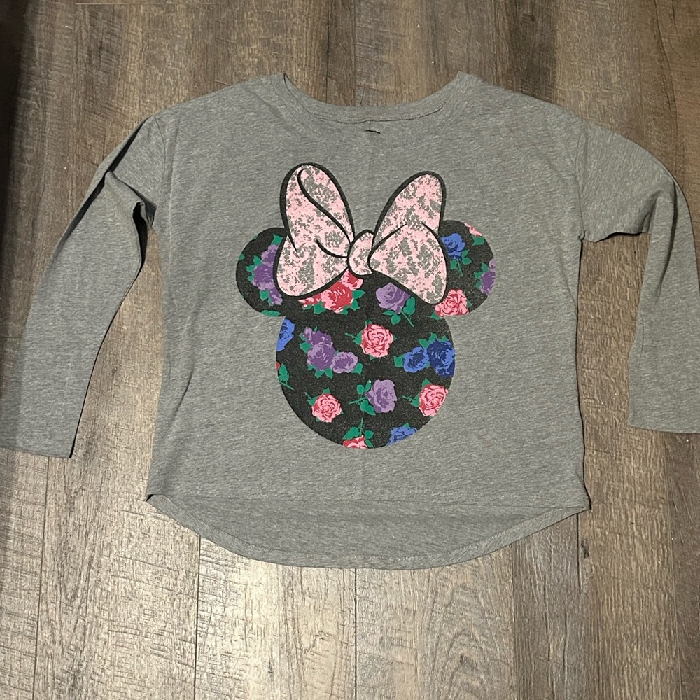 Disney Minnie Mouse floral 3/4 sleeve tshirt